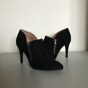Black Mossimo Cut-Off Bootie Heels